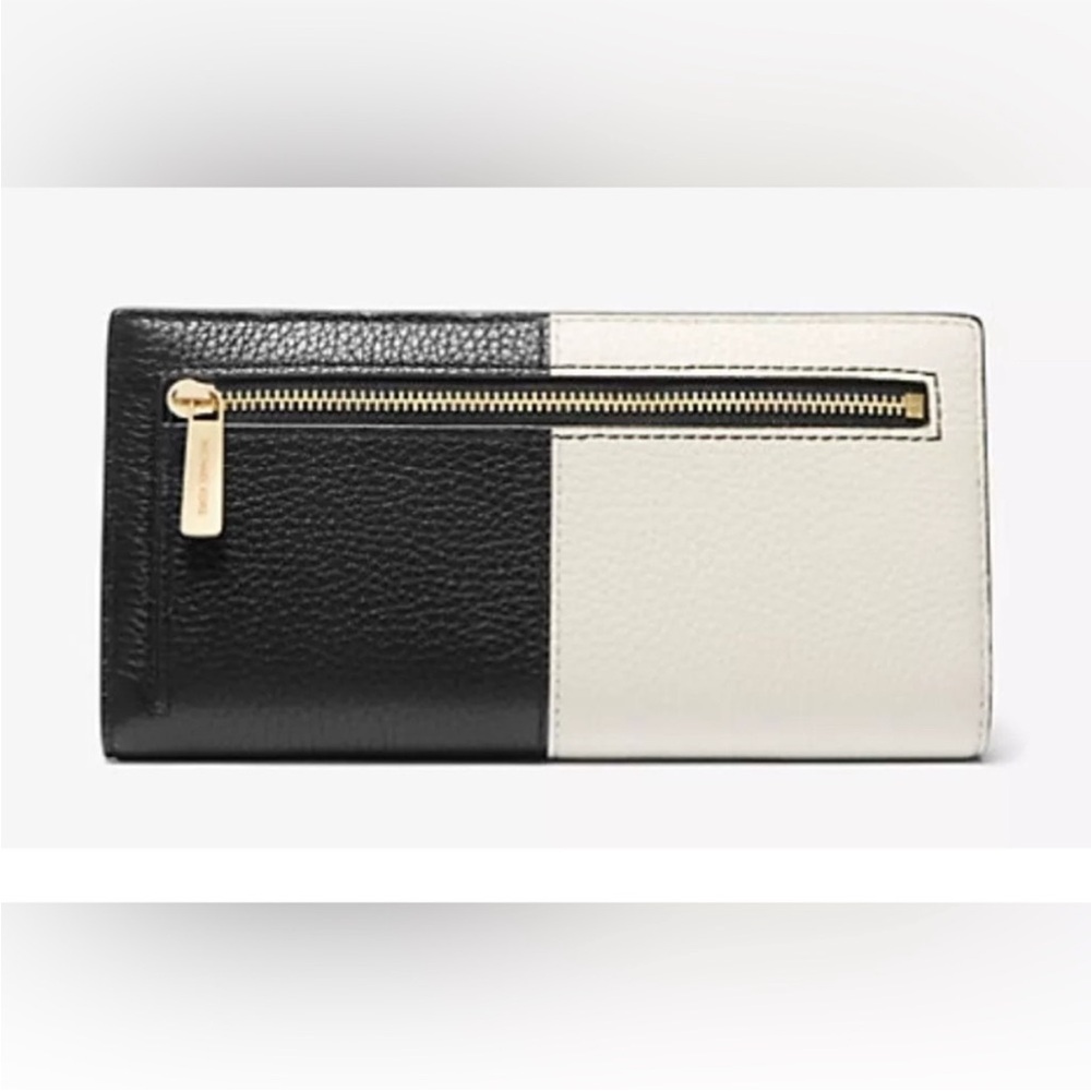 MICHAEL KORS Reed Black Multi Large Leather Snap Wallet - Picture 9 of 10